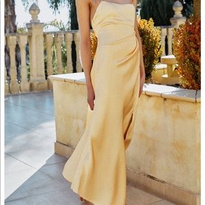 NWT. Significant Other. One Another Draped Jacquard Midi Halter Dress. Size 4